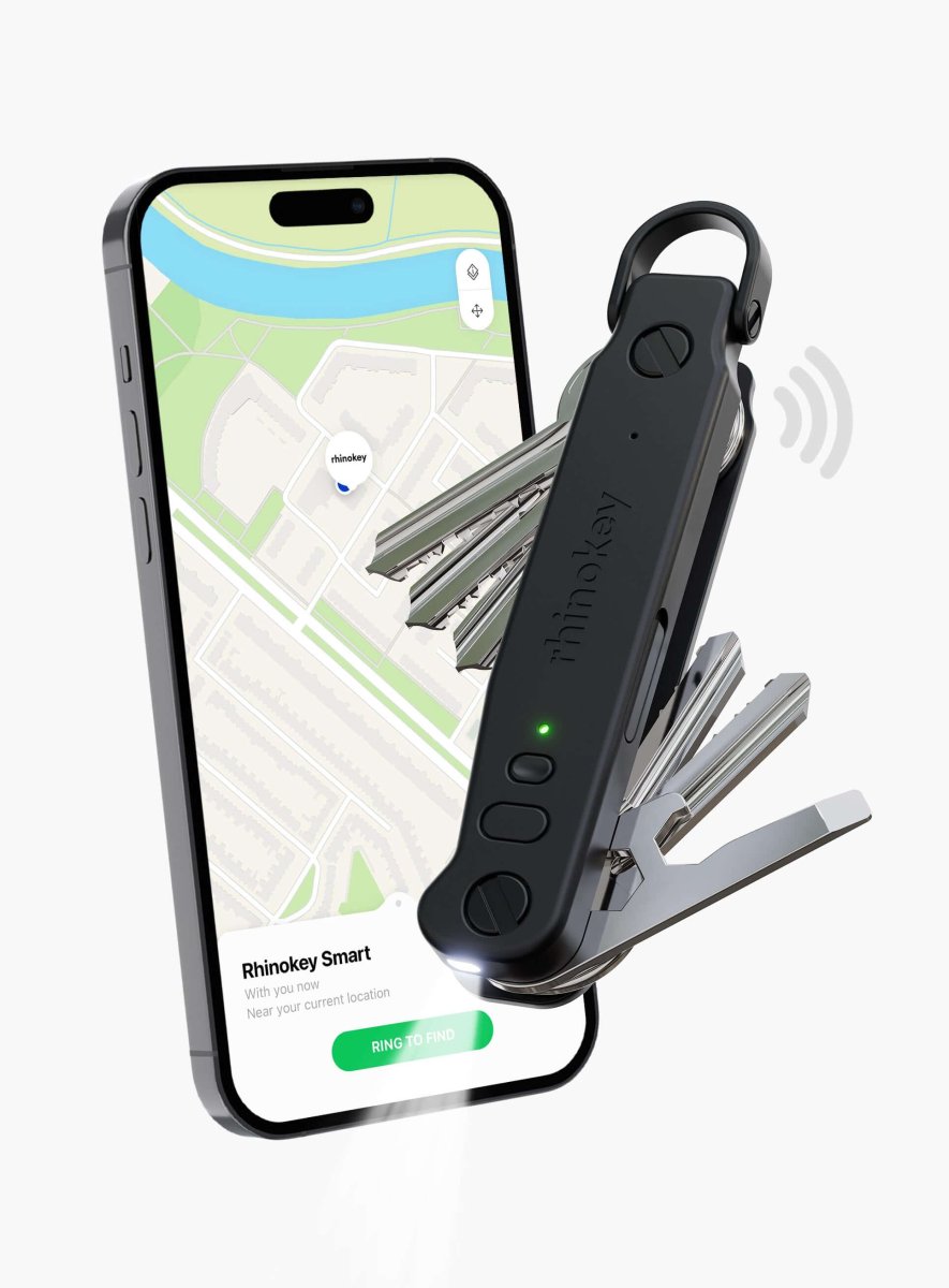Rhinokey® Smart - The Modern Trackable Key Organizer and Flashlight